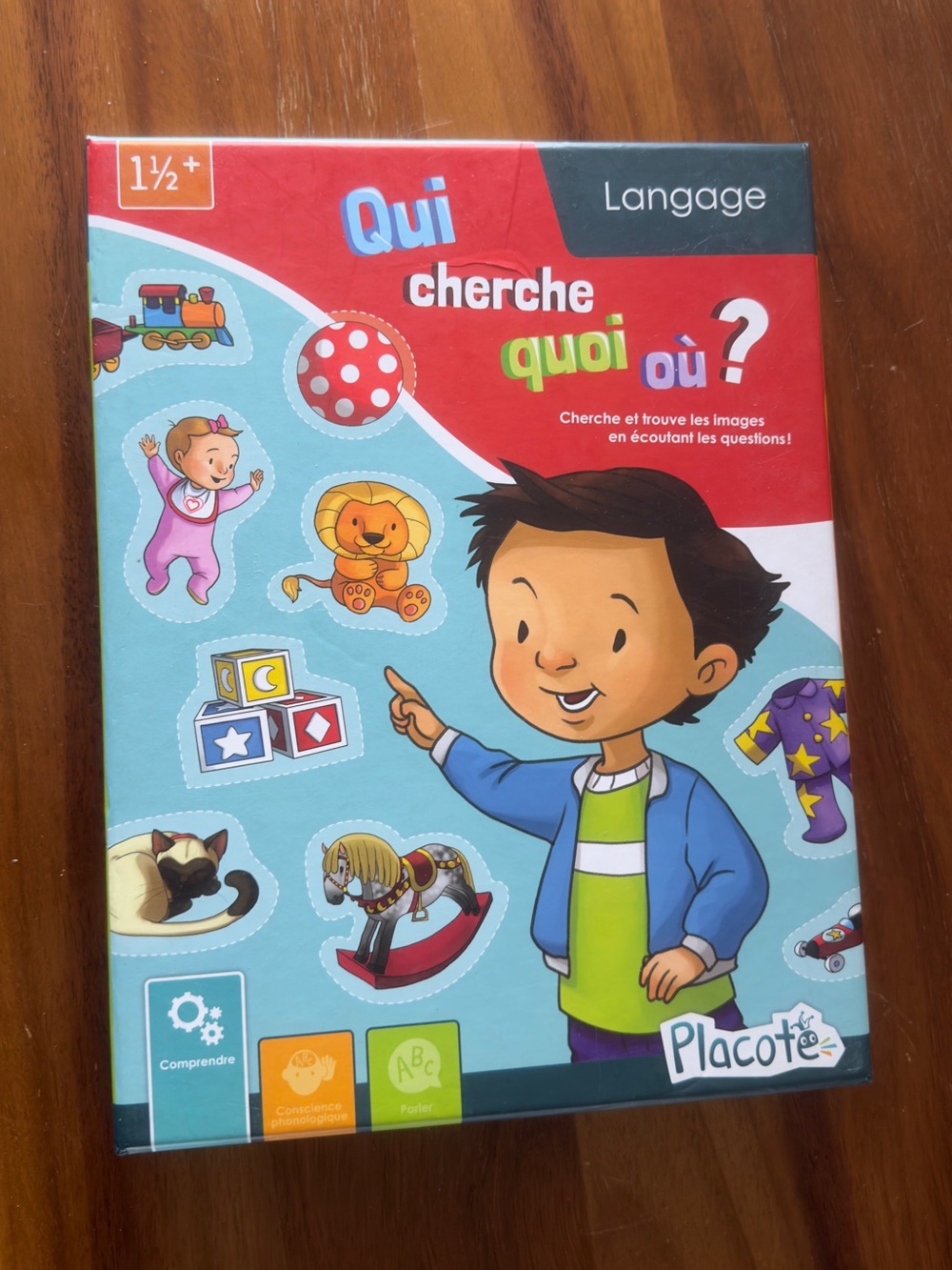 Qui cherche quoi où? - FRENCH Kids Language Search Game. Jeu Placote
